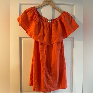 Show me your mumu orange linen mini dress Large SPRING BREAK VACATION